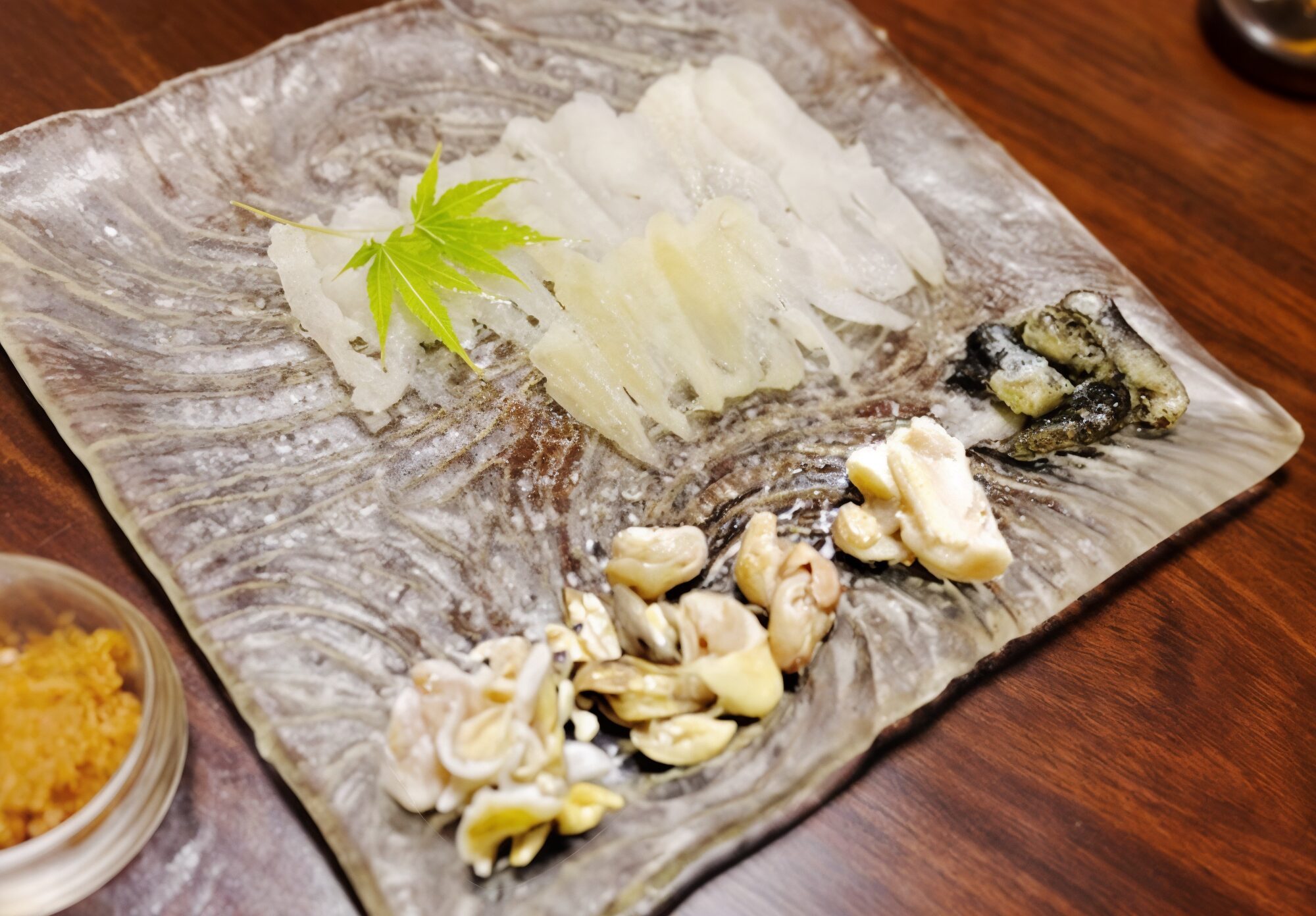 香川県ひさご亭の虎魚刺身盛り合わせの写真